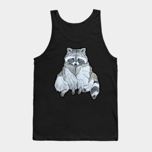 Adorable sitting raccoon Tank Top